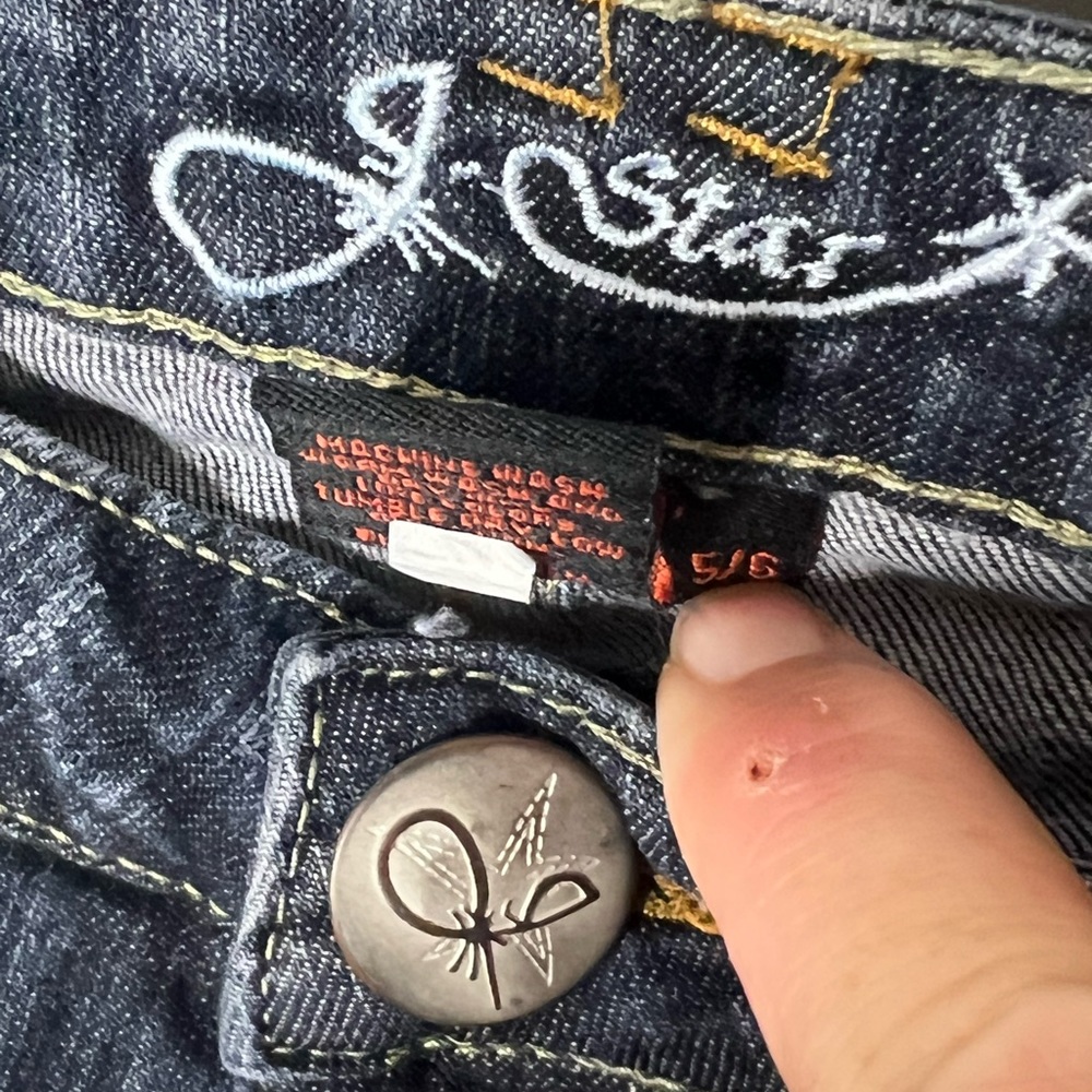 J-Star Distressed Denim Jeans Size 5/6 - Picture 4 of 7